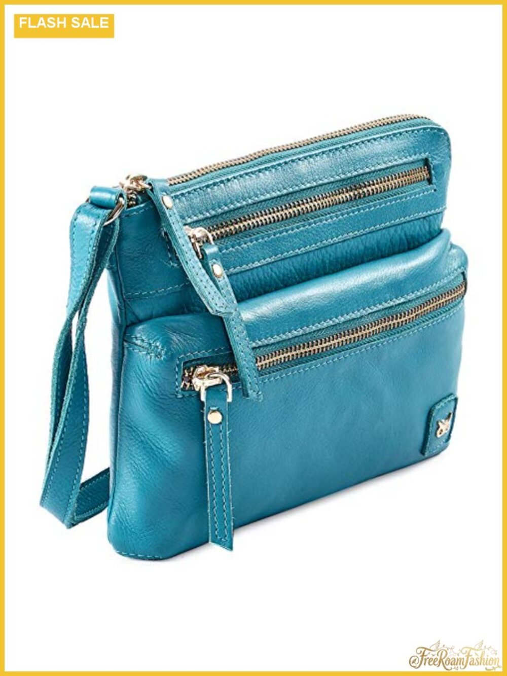 Leather Crossbody Bag Women Adjustable Sling Purse Multi Pocket